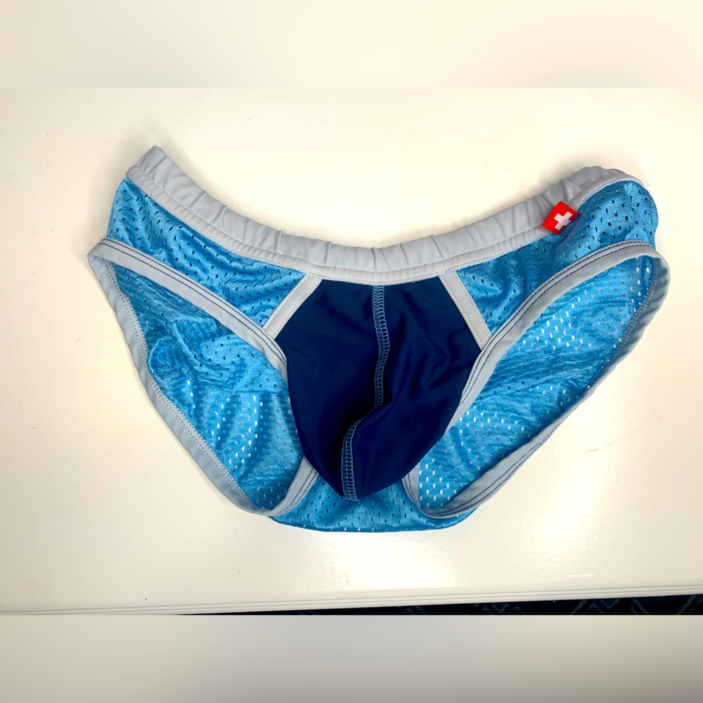 Andrew Christian Blue Mesh Bikini